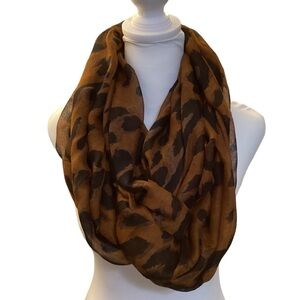 New Brown & black Animal print Infinity scarf -‎ #617